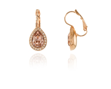 Cachet Swarovski Crystal  Raja Lever Back Earrings Pink Gold