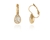 Cachet Swarovski Crystal  Ran Lever Back Earrings Gold