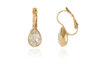 Cachet Swarovski Crystal  Ran Lever Back Earrings Gold