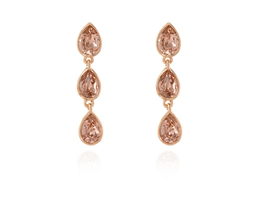 Cachet Swarovski Crystal  Rani Pierced Earrings Pink Gold