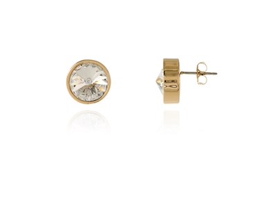 Cachet Swarovski Crystal  Rahiq Pierced Earrings Gold