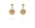 Cachet Swarovski Crystal  Gaspra Pierced Earrings Gold Crystal