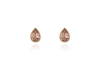 Cachet Swarovski Crystal  Ran Pierced Earrings Pink Gold