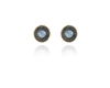 Cachet Swarovski Crystal  Tilly Pierced Earrings Gun Metal Light Sapphire