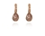 Cachet Swarovski Crystal  Ran Lever Back Earrings Pink Gold