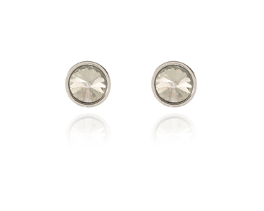 Cachet Swarovski Crystal  Rahiq Pierced Earrings Rhodium