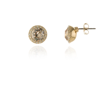 Cachet Swarovski Crystal  Tamar Pierced Earrings Gold
