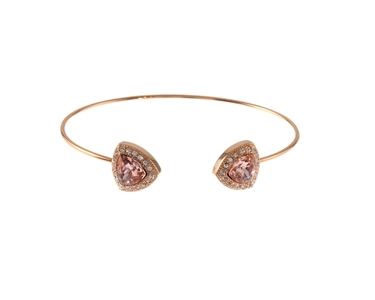 Cachet Swarovski Crystal  Trillant Spring Bangle Pink Gold Pavee