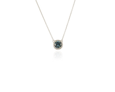 Cachet Swarovski Crystal  Tamara Pendant Rhodium Denim Blue