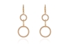Cachet Swarovski Crystal  Lara Long  Lever Back Earrings Gold