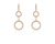 Cachet Swarovski Crystal  Lara Long  Lever Back Earrings Gold