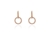 Cachet Swarovski Crystal  Lara Drop Pierced Earrings Pink Gold