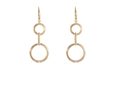 Cachet Swarovski Crystal  Lara Long Lever Back Earrings Gold polished