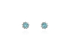 Cachet Swarovski Crystal  Bly Stud Earrings Rhodium Light Turquoise