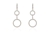Cachet Swarovski Crystal  Lara Long  Lever Back Earrings Rhodium