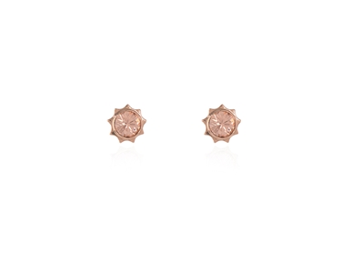 Cachet Swarovski Crystal  Bly Stud Earrings Pink Gold Light Peach