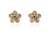 Cachet Swarovski Crystal  Forget-Me-Not Clip Earrings Gold