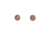 Cachet Swarovski Crystal  Becka Pierced Earrings Gun Metal Blush Rose