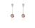 Cachet Swarovski Crystal  Ekin Brilliant Pierced Earrings Rhodium Blush Rose