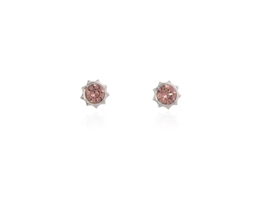 Cachet Swarovski Crystal  Bly Stud Earrings Rhodium Blush Rose