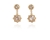 Cachet Swarovski Crystal  Becka Drop Pierced Earrings Gold