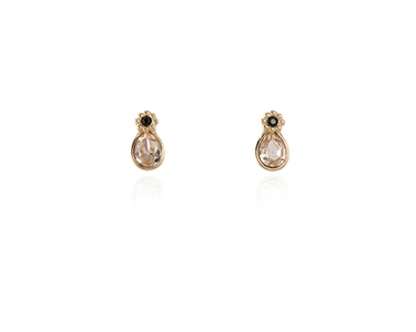 Cachet Swarovski Crystal  Forget-Me-Not Stud Earrings Gold