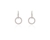 Cachet Swarovski Crystal  Lara Drop Pierced Earrings Rhodium