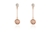 Cachet Swarovski Crystal  Ekin Brilliant Pierced Earrings Pink Gold Light Peach