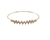 Cachet Swarovski Crystal  Zig Zag Spring Bangle Gold