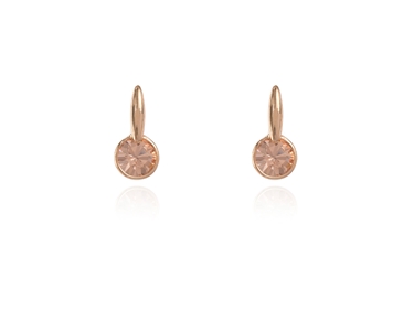 Cachet Swarovski Crystal  Lara Simply Stud Earrings Pink Gold Light Peach